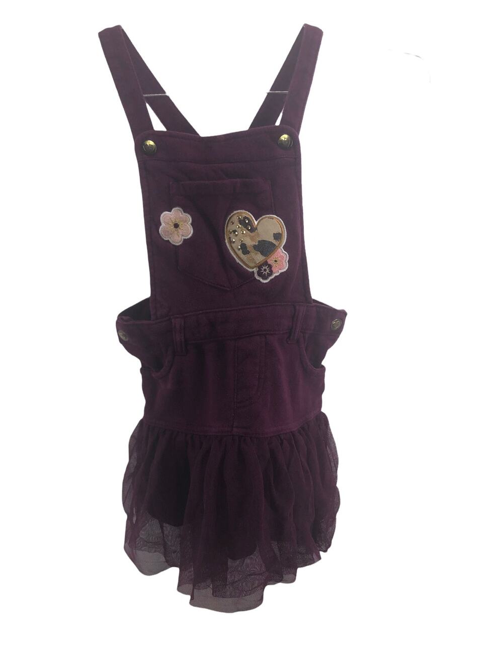 365 Kids Garanimals Girls' Purple Overall Tulle Dress Youth Size 5